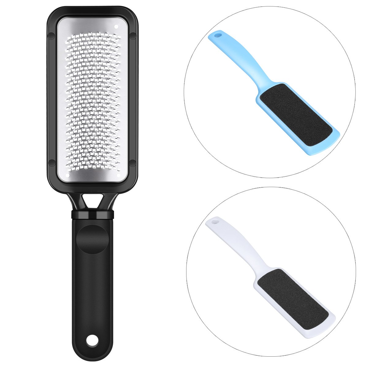 3pcs Foot File Kit Colossal Foot Rasp & Double-Sided Foot File Callus Dead Skin Remover Foot Scrub Care Tool : Beauty
