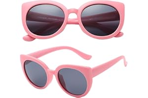 PolarSpex Toddler Sunglasses – Polarized UV Protection Cat Eye Sunglasses with Unbreakable Frame for Girls Age 2-8