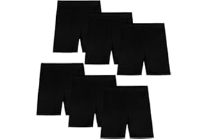 Auranso Girls Dance Shorts Solid Color Breathable Bike Shorts(Pack of 6)