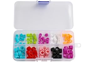 KOUYOT Dental Code Rings Orthodontic Silicone Ring 100Pcs Mix Large Small Multi- Color Instrument Labels Autoclavable(L 6mm S 4mm)