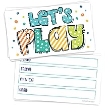 50 Play Date Cards For Kids - Let's Play Keep In Touch