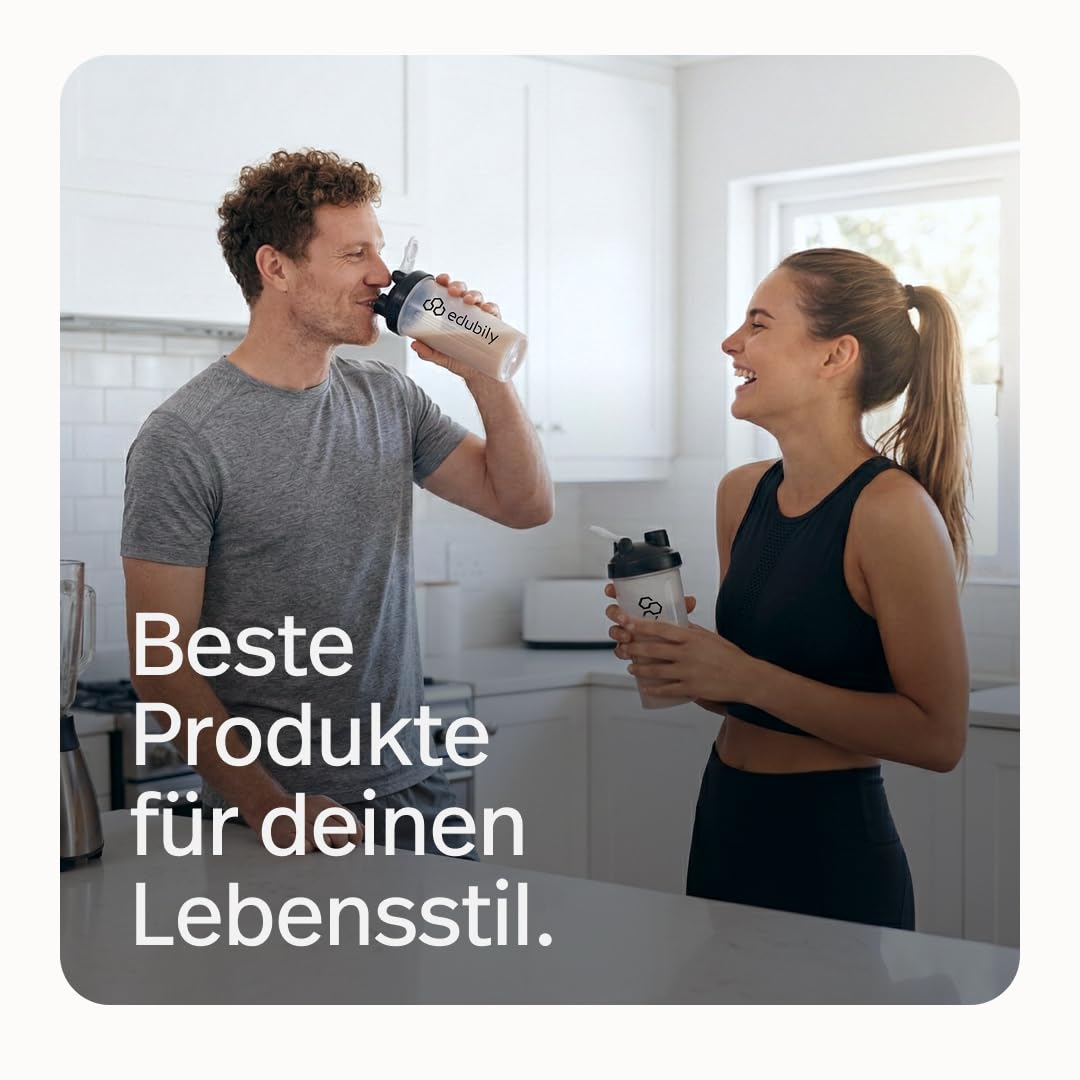 edubily® Whey Protein Isolat - Laktosefrei - Sehr gut lösliches Eiweißpulver ohne Kohlenhydrate & Zucker - Aus irischer Weidehaltung (750 g, Neutral) 3