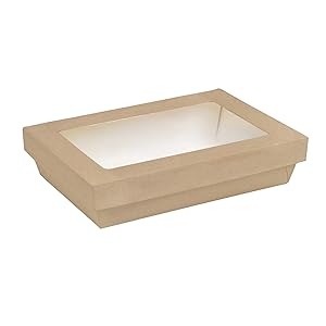 PacknWood - 210KARECB2215 Rectangular Cardboard Box with Window, 8.85