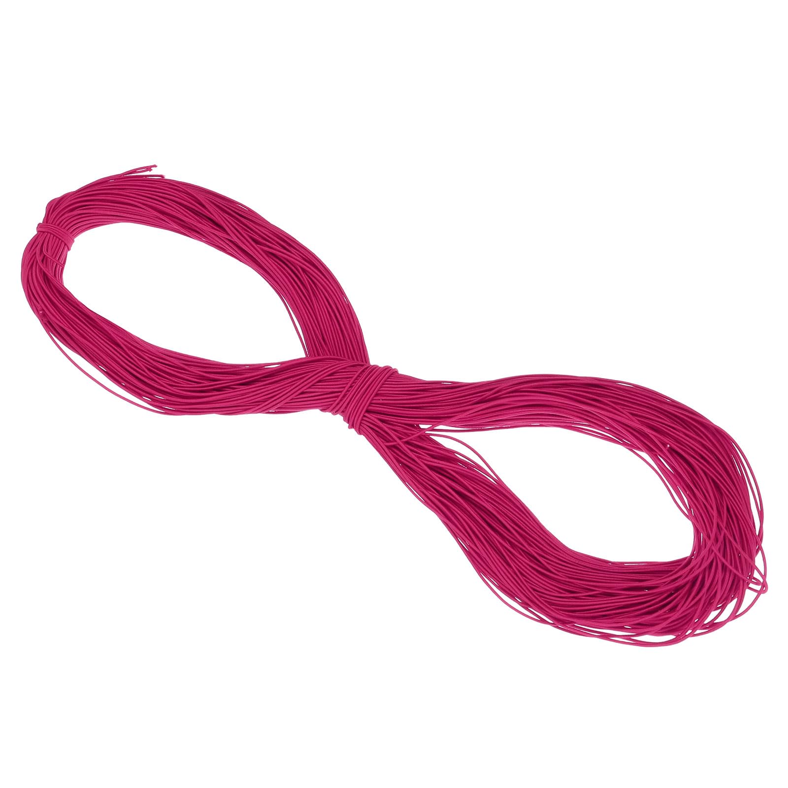 PATIKIL 109 Yards(100m) Bungee Cord Elastic Cord Heavy Stretch String Rope 1.5mm Rose Red for Crafting DIY Sewing Hook Straps Camping Tie Down Strap