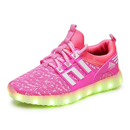 Unisex-Kinder LED Sneakers Mode Blinkschuhe Low-Top Casual Outdoor Sneakers Laufschuhe Sportschuhe Hallenschuhe für Jungen un