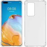 USTIYA Case for Huawei P40 Pro Clear TPU Four Corners Protective Cover Transparent Soft funda