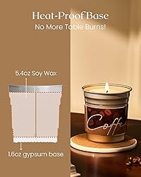 M&SENSE Vegan Soy Wax Candle, Sea Salt Coffee