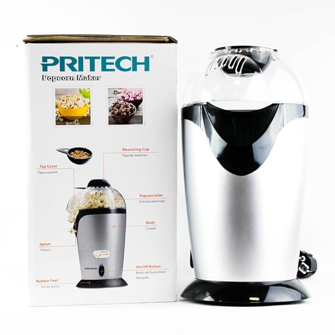 Pritech ¡Prática! Máquina de hacer palomitas palomitero eléctrico ...