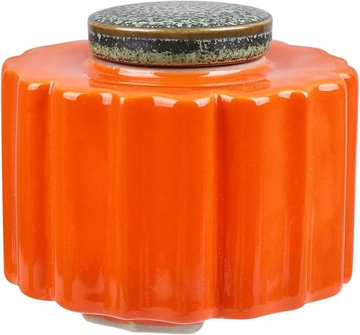 orange kitchen tea coffee sugar canisters