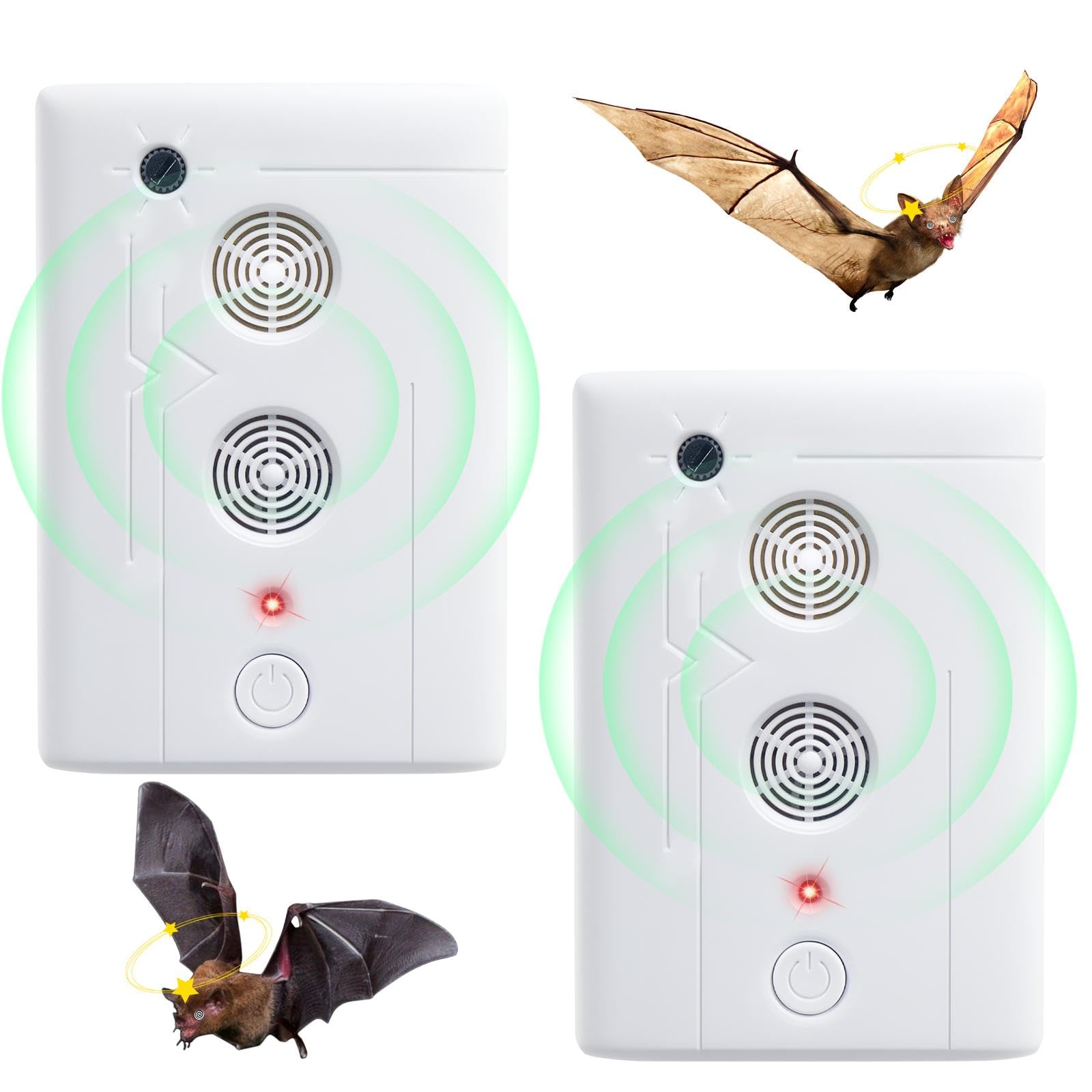 Photo 1 of Bat Deterrent Devices for Attic: Bat Keep Away,Rechargeable Bird Repellent for Indoor&Outdoor Removal to Keep Away System Porch House, Attics,Garages,Friendly to Human & Pet(2)