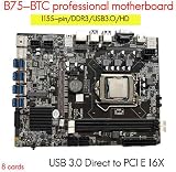 Oikabio B75 Mining Motherboard CPU RAM SSD SATA Cable Thermal Grease 8 USB3.0 view 9
