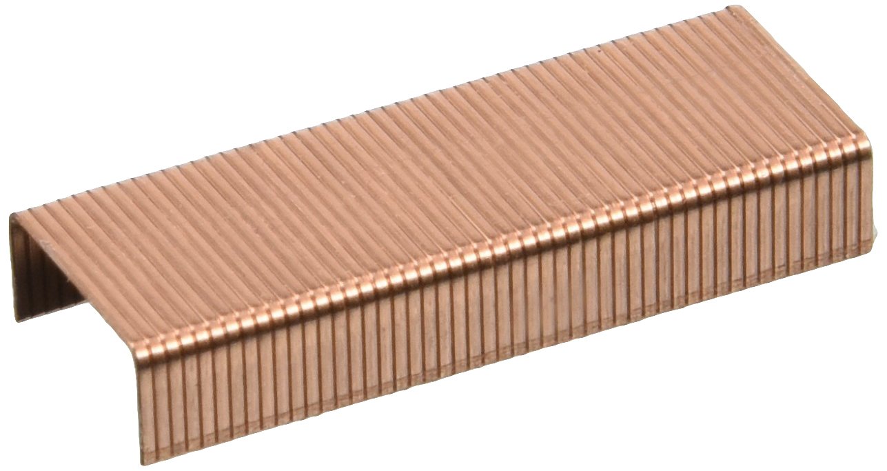 Rapid Jaky 6mm Copper Staples, For Stapling up to 20 Sheets, Use with Staplers and Stapling Pliers, Copper Wire, Box of 1000, 11720002