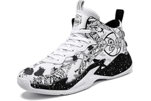 Aiscahent Kids Basketball Shoes, Mesh Cloth Casual Sports Basketball Shoes Breathable Comfortable Boys Sneakers for Big Kids