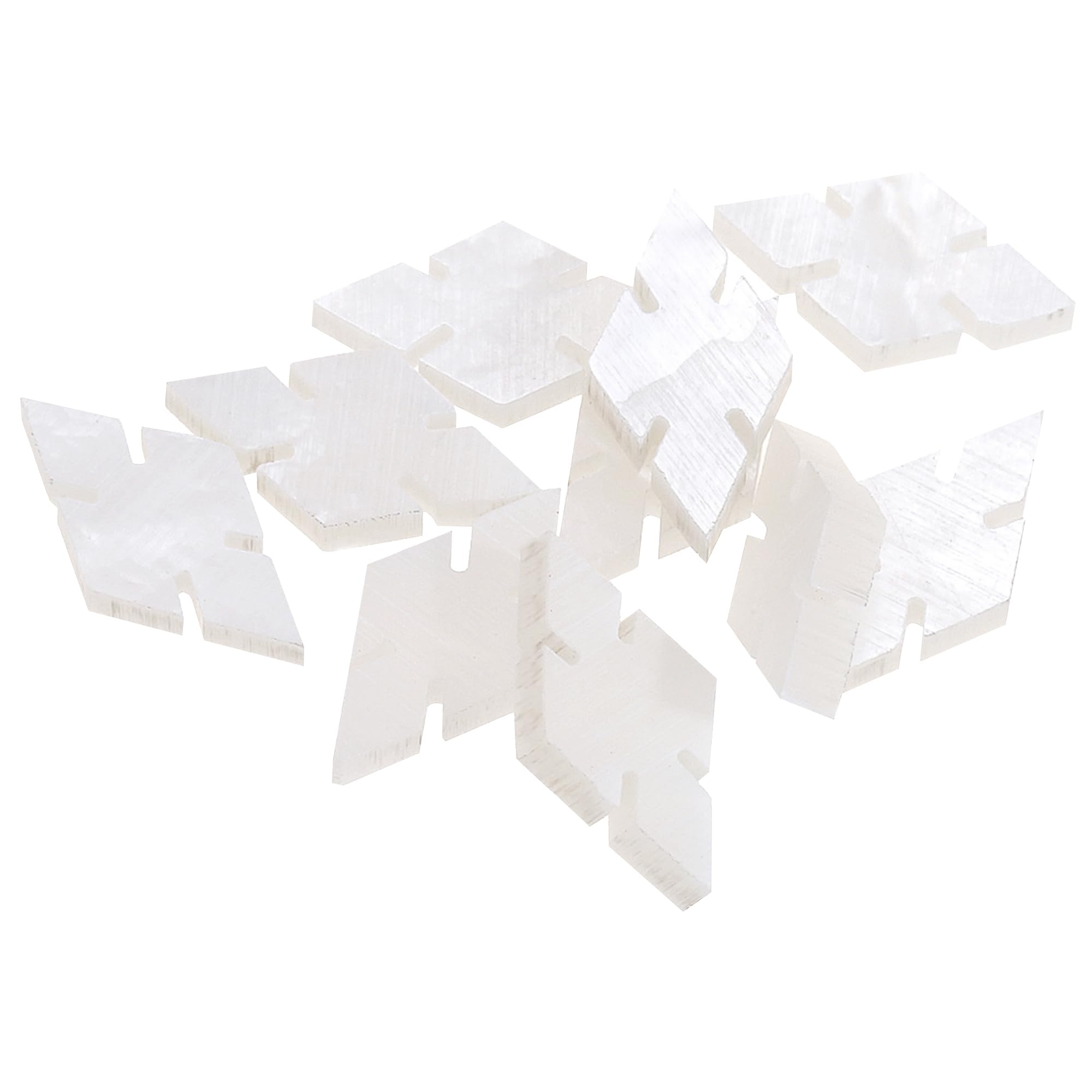 Musiclily Pro 11.5mm Natural Mother of Pearl Diamonds Snowflake Guitar Fretboard Inlay Dots, White Pearl(Set of 10)