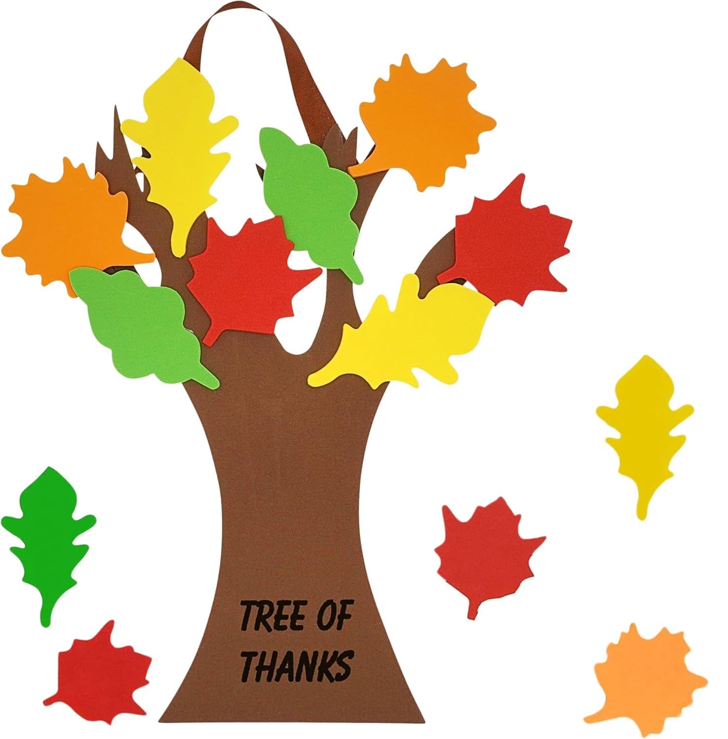Photo 1 of 4E's Novelty Tree Craft Kit 4-Pack, Foam, Self-Adhesive - 11” Thanksgiving Craft, Ideal for Fall Crafts for Kids Perfect Gratitude Kit with Leaves to Write On