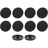 HARFINGTON 10pcs 32L Metal Round Flat Sewing Buttons 20mm Alloy Shank Craft Replacement Button for Men Women Suit Woolen Coat Shirt Trousers Sewing Crafts, Matt Black