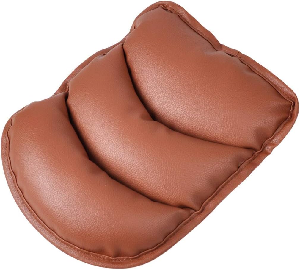 StoreNO12345 - New Car Armrest Console Pad Cover Cushion Support Box Armrest Top Mat Liner For Vw Benz For Audi For Bmw For Mazda For Hyundai For Nissan Kia (Brown)