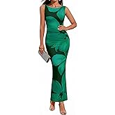 BTFBM Women Floral Cocktail Wedding Guest Dress Summer Spring 2026 Twist Strap Bodycon Mesh Beach Vacation Maxi Dresses