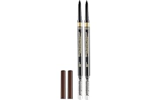 L'Oreal Paris Makeup Brow Stylist Definer Waterproof Eyebrow Pencil, Ultra-Fine Mechanical Pencil, Draws Tiny Brow Hairs and Fills in Sparse Areas and Gaps, Brunette, 0.003 Ounce (Pack of 2)