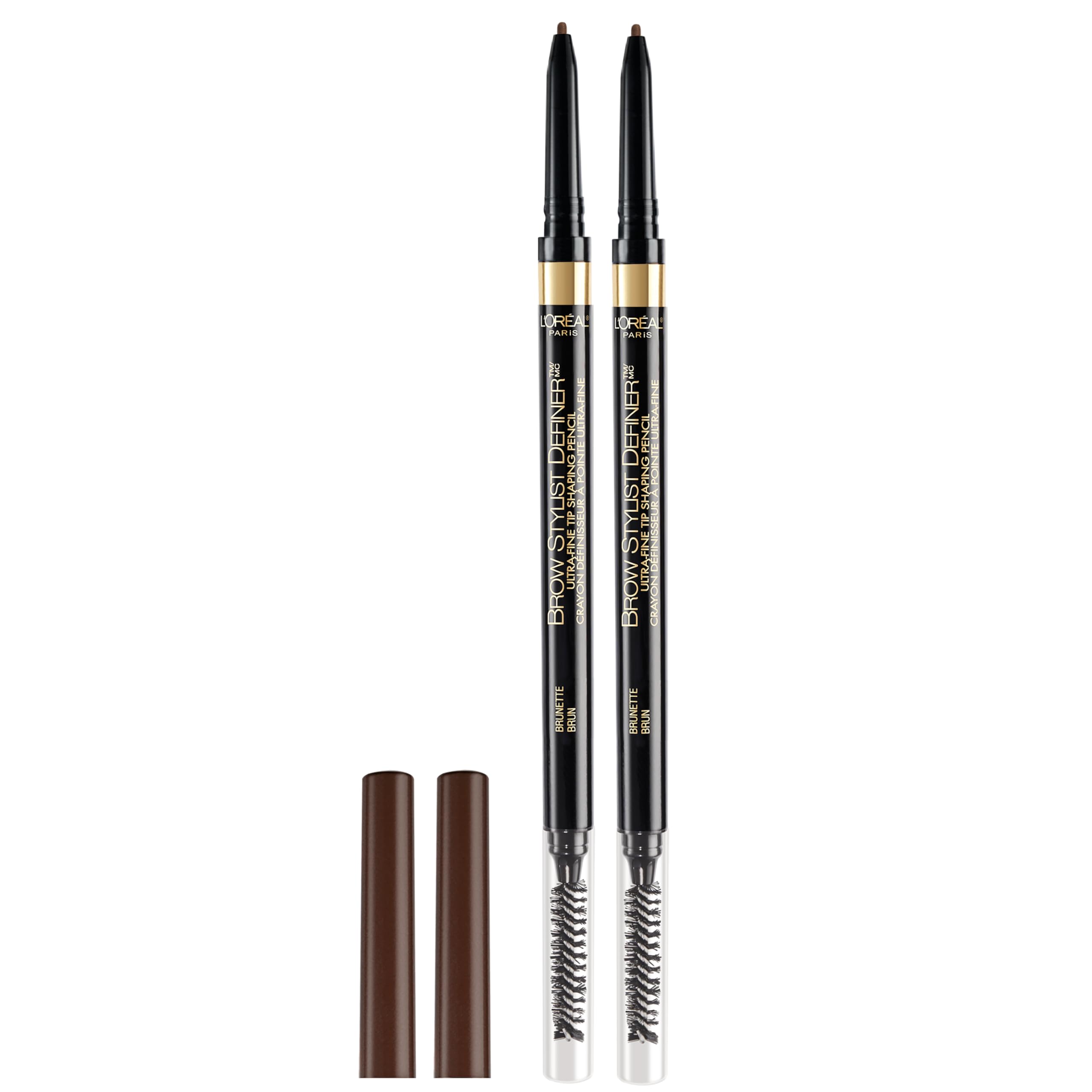 Photo 1 of L'Oreal Paris Makeup Brow Stylist Definer Waterproof Eyebrow Pencil, Ultra-Fine Mechanical Pencil, Draws Tiny Brow Hairs and Fills in Sparse Areas and Gaps, Brunette, 0.003 Ounce (Pack of 2)