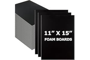 ZOFORTY 30 Pack Foam Boards 11x15 Inch Foam Core Baking Boards 3/16”Thick Mat Foam Poster Boards Black Polystyrene Foam Board Signboard for Presentations School Office & Art Crafts Projects