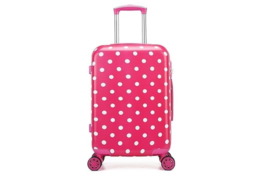 T-Bags Polka Dot ABS 20 Rose Hard Sided Childrens Luggage