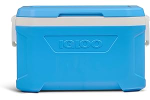 Igloo Profile II 50 Qt Hard Cooler | Large Insulated Ice Chest | Carolina Blue