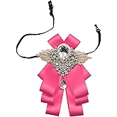 GHTIYLP Sparkle Bow Ties for Men and Women Big Rhinestone Bow Tie Satin Ribbon Bowtie for Suit Tuxedo Evening Party