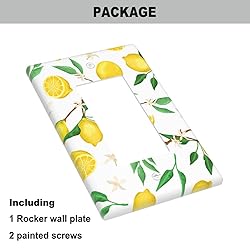 Pznen Lemon Floral Single Rocker Light Switch