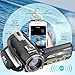 4K Camcorder, Ansteker Ultra-HD 1080P 24MP 30FPS Digital WiFi Video Camera, IR Night Vision Camcorder with Microphone and Wide Angle Lens,Lens Hood (Black+Lens)