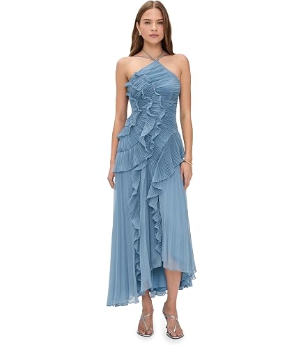AMUR Women's Janey Tiered Shell Midi Dress, Aurelia, 0 at Amazon Women's Clothing store