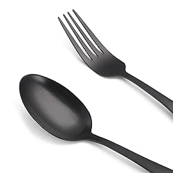 Matte Black Silverware Set, Satin Finish 20-Piece