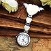 Top Plaza Womens Girls Heart Angle Wing Nurse Fob Clip On Brooch Hanging Pocket Watch - White