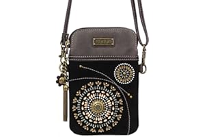 CHALA Dazzled Cell Phone Crossbody Purse-Women PU Leather Multicolor Handbag with Adjustable Strap