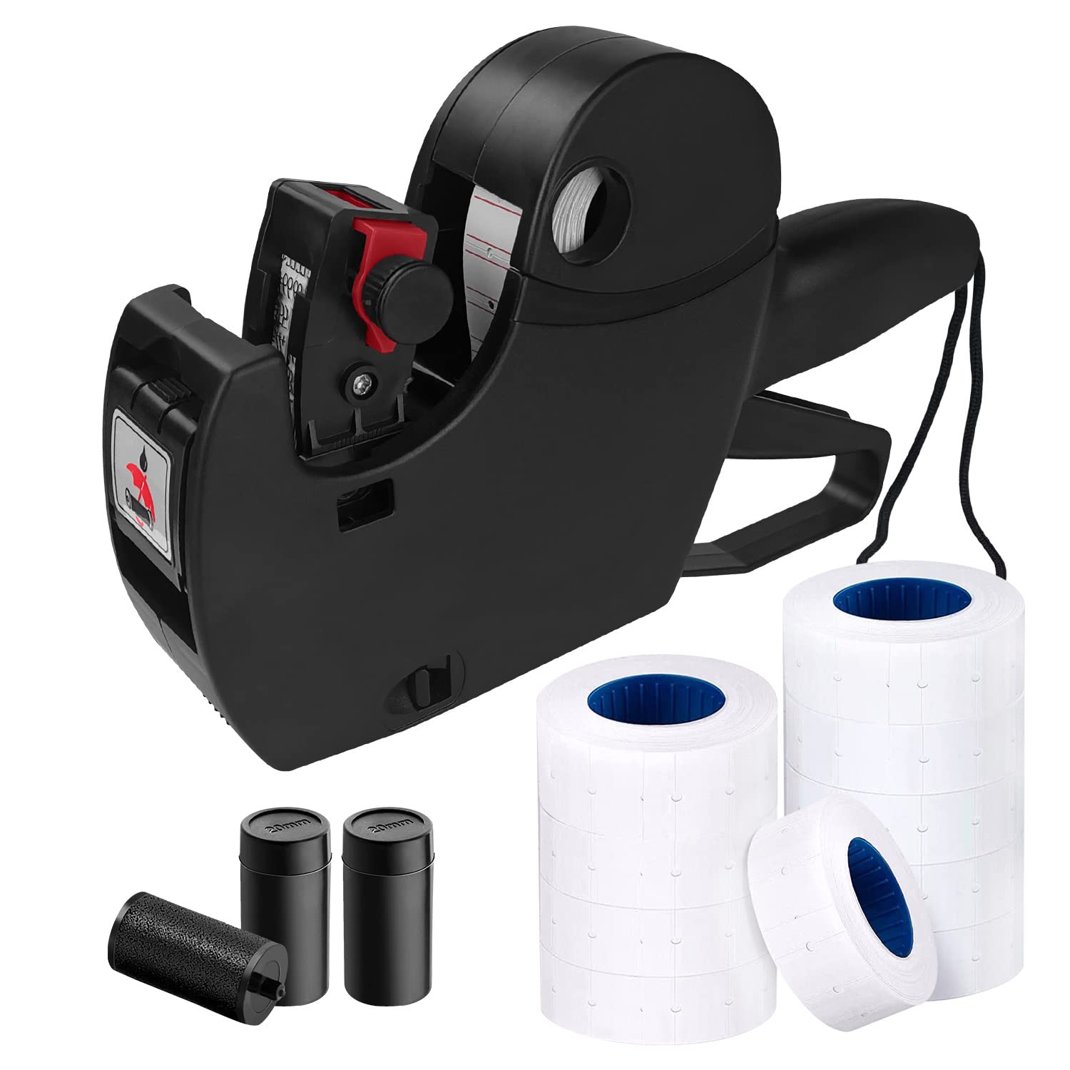 Photo 1 of MX5500 Pricing Tag Gun with 5150 pcs Sticker Labels & Extra Inker, 8 Digits Tag Maker for Retail Shop, Grocery Store (Black)