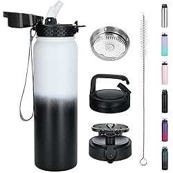 OLDLEY Insulated Water Bottle with Straw 32oz