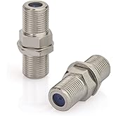 Superbat F-Type Coaxial Cable Connector, Type F Female to Female Bulkhead Connector RG6 Coupler for Video Cables Satellite Bo