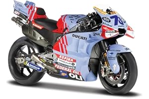 XIANGTAT 1/18 for MAISTO - Moto GP Racing - Ducati Lenovo #93 Marc Marquez #73 Alex Marquez 2024 Gresini Racing MotoGP - Toy for Children from 15 Years Old - M36399 (2024 Gresini No.73)