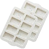 AVIDON Silicone Mini Loaf Pans, Nonstick silicone baking molds for baking small cakes, loaf, bread, 8 Cavity small Meatloaf Pans 2 packs