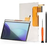 for PSP 3000 Series Screen Replacement for Sony PSP 3000 3001 Slim LCD Display Touch Screen Digitizer Assembly Replacement with Tools（Black）