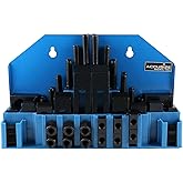 Accusize Industrial Tools 58 Pcs Deluxe Steel Clamping Kits, Table Slot 5/8'', Stud Size 1/2''-13, 4230-2626