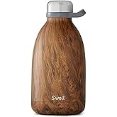 S'well Stainless Steel Roamer Bottle-64 Fl Oz-Teakwood Triple-Layered Vacuum-Insulated Containers Keeps Drinks Cold for 72 Hours and Hot for 24-BPA-Free Travel Water Bottle, 64oz