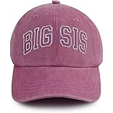 Tdopsxyxw Big Sis Hats for Girls, Funny Adjustable Cotton Embroidered Kids Baseball Cap