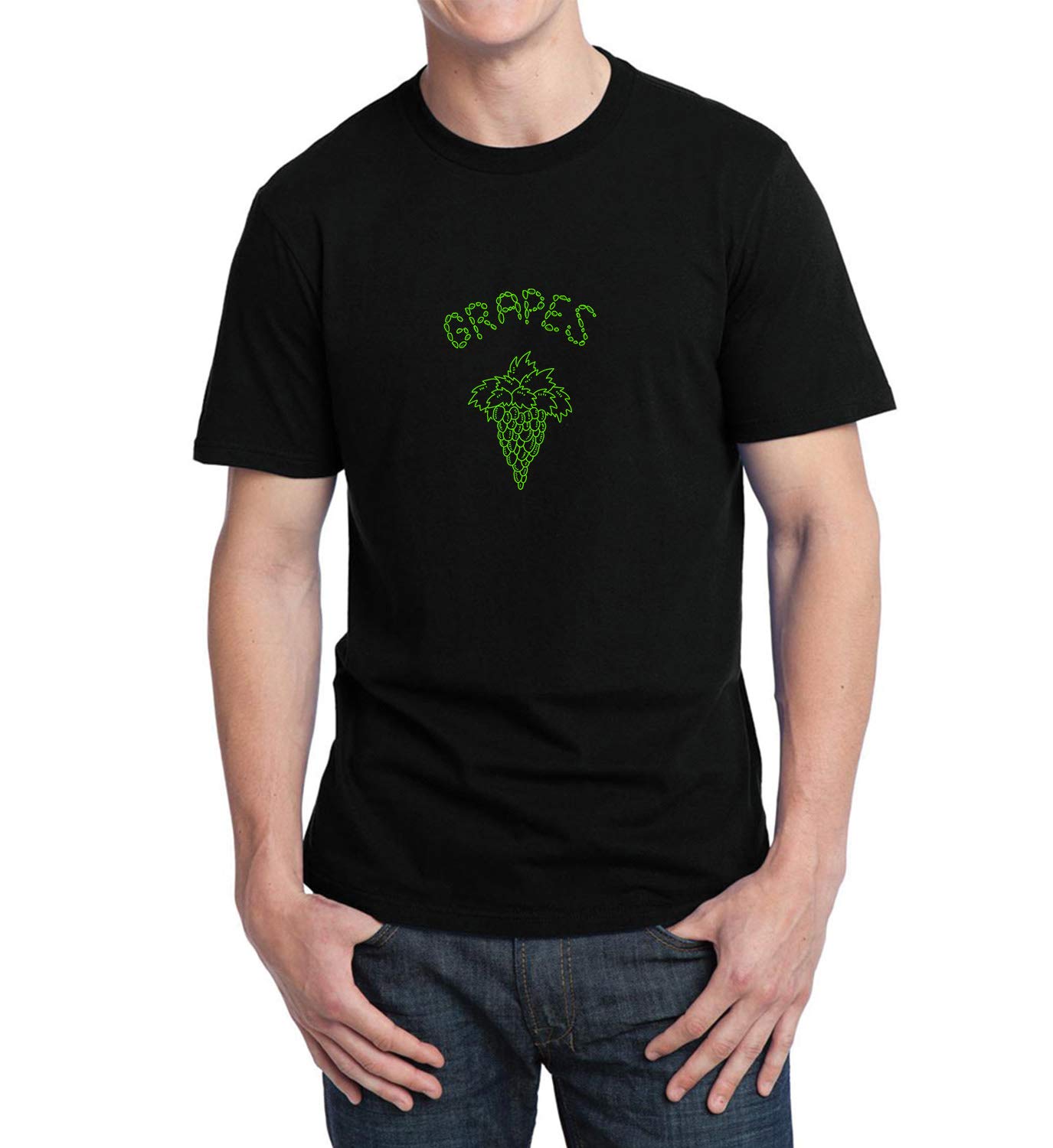 Lumashirts Grapes Sweet Wine Tasty 003638 T Shirt Birthday For Him Md Man Black