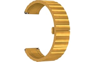 TStrap Metal Watch Band 20mm - Black Quick Release Watch Strap for Men Women - Brushed Stainless Steel Smart Watch Bracelet R