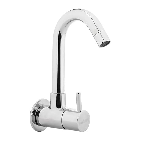 Hindware F280026cp Sink Cock With Extended Swivel Spout Wall