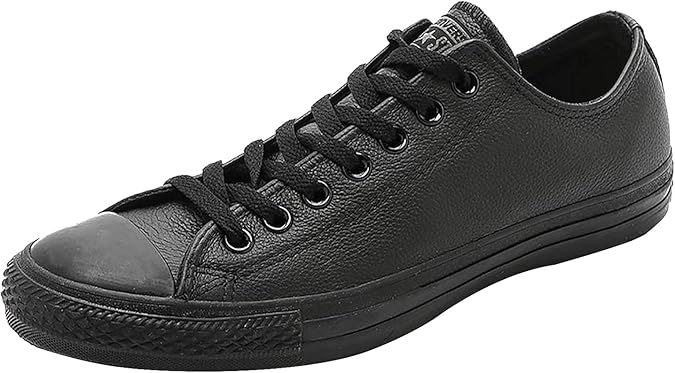 chuck taylor all star leather low top black mono