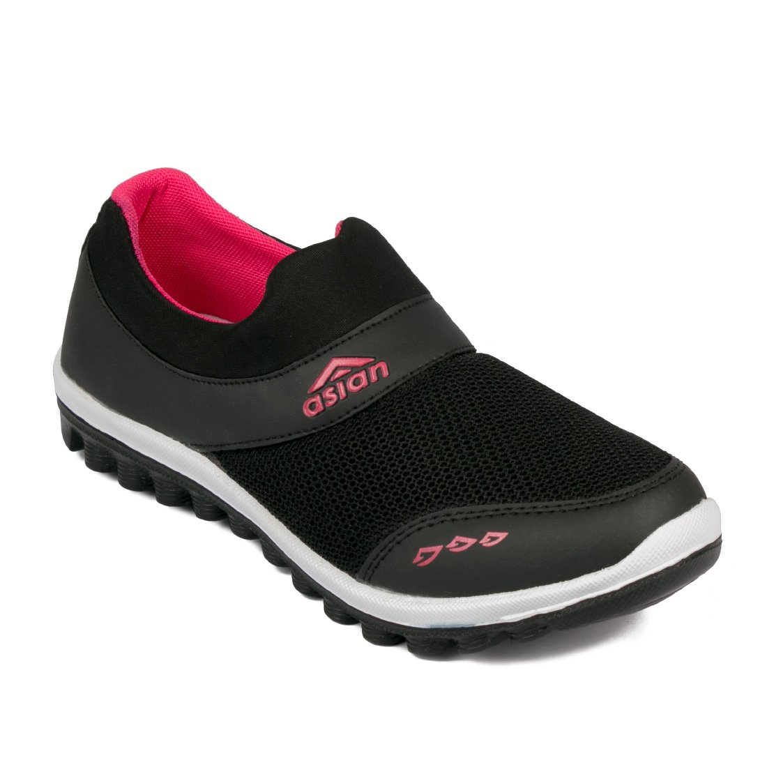 asian shoes riya-04 black rani pink canvas women shoes