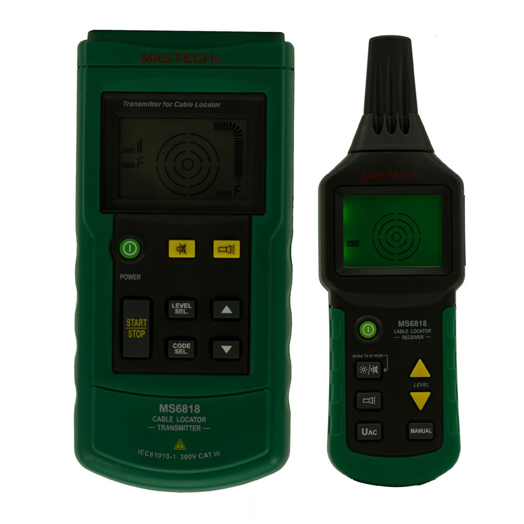 Mastech MS6818 Portable Instruments Wire Cable Tracker Metal Pipe Locator Detector Tester Meter AC/DC 12~400V