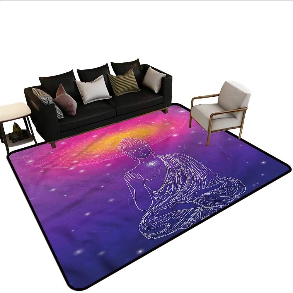 Psychedelic,Anti-Skid Area Rug 24"x 36" Zen Chakra Boho Floor mats